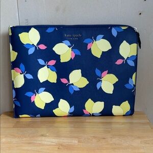 kate spade Navy Floral Lemon Laptop Sleeve